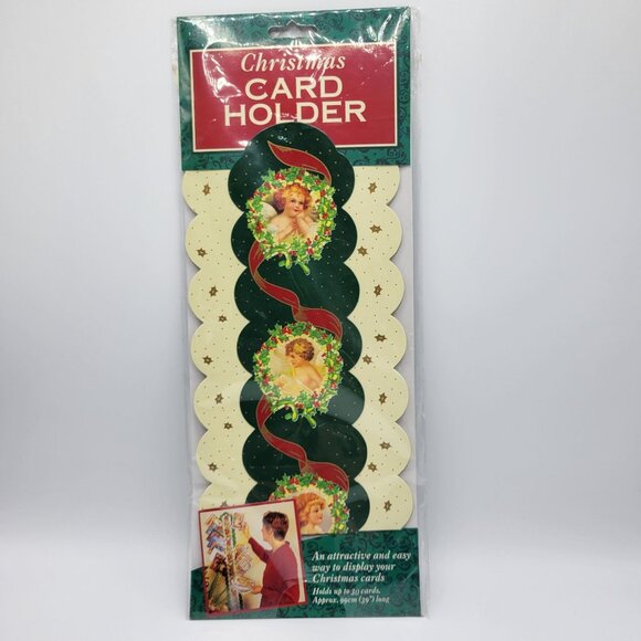 Vtg Christmas Card Holder Hanging Victorian Up To 30 Cards Approx. 6 Ft Long NEW - Picture 4 of 4